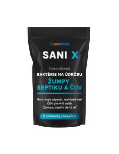 SANI X Extra účinné baktérie na údržbu žumpy, septiku a ČOV