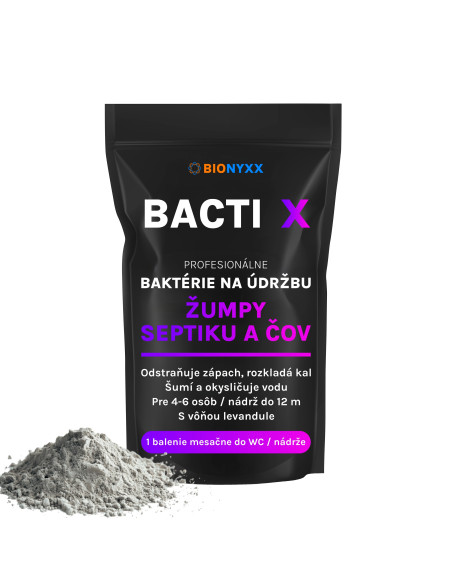 Bacti X Profesionálne baktérie na údržbu žumpy, septiku a ČOV