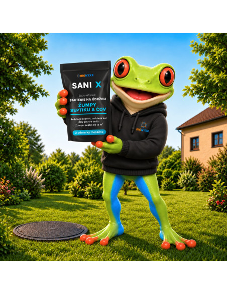 SANI X Extra účinné baktérie na údržbu žumpy, septiku a ČOV