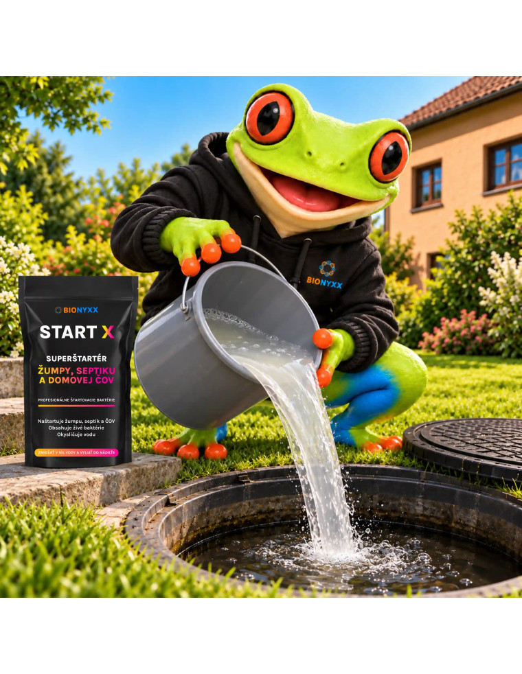 START X – Superštartér žumpy, septiku a ČOV